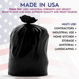 55 Gallon Trash Bags(50 Count), Black Heavy Duty Large Big Garbage Bags Can Yard Lawn Liners 1.5 Mil In Australia - Darrahopens