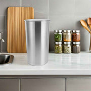 Countertop Embedded Garbage Bin Plated Silver Stainless Steel Hygienic Swing Lid In Australia - Darrahopens