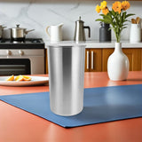 Countertop Embedded Garbage Bin Plated Silver Stainless Steel Hygienic Swing Lid In Australia - Darrahopens