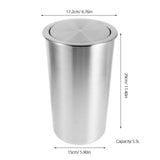 Countertop Embedded Garbage Bin Plated Silver Stainless Steel Hygienic Swing Lid In Australia - Darrahopens