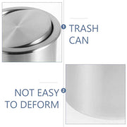 Countertop Embedded Garbage Bin Plated Silver Stainless Steel Hygienic Swing Lid In Australia - Darrahopens