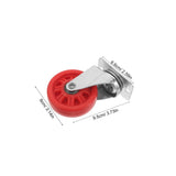 Quiet Rolling Creeper Caster Wheels Red Nylon for Garage Seat Use