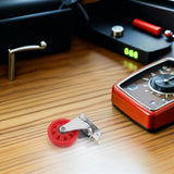 Quiet Rolling Creeper Caster Wheels Red Nylon for Garage Seat Use