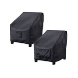 2 Pack Outdoor Patio Chair Covers Waterproof 28.99"x30.99"x37.99", Black | Patio Furniture Covers Protect from Rain, Dust & UV; Heavy-Duty Oxford Fits Lounge, Deep Seat & High Back Chairs on Lawns