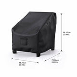 2 Pack Outdoor Patio Chair Covers Waterproof 28.99"x30.99"x37.99", Black | Patio Furniture Covers Protect from Rain, Dust & UV; Heavy-Duty Oxford Fits Lounge, Deep Seat & High Back Chairs on Lawns