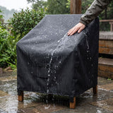2 Pack Outdoor Patio Chair Covers Waterproof 28.99"x30.99"x37.99", Black | Patio Furniture Covers Protect from Rain, Dust & UV; Heavy-Duty Oxford Fits Lounge, Deep Seat & High Back Chairs on Lawns