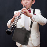 Black PU Oboe Carrying Case with Plush Interior, Wood and Metal Frame , Lightweight and Portable In Australia - Darrahopens