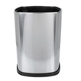 Stainless Steel Trash Can Plated Silver Metal Waste Bin for Storage