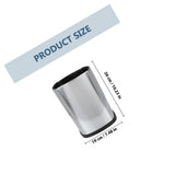 Stainless Steel Trash Can Plated Silver Metal Waste Bin for Storage