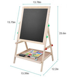 Art Easel for Kids Wooden Toddler Easel Double Sided Standing Chalkboard Dry Erase Board for Kids Toddler Drawing Board with Accessories,Blackboard & Whiteboard for Kids In Australia - Darrahopens