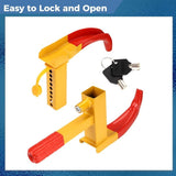 Wheel Lock,Universal Vehicle Wheel Clamp Lock with 2 Keys,Adjustable Anti-Thief Security Tire Locks for Wheels Up to 12" Width,Fit Cars,Trucks,Golf Carts,ATVs,RVs