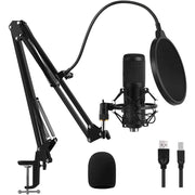 USB Gaming Microphone Streaming Podcast PC Microphone Condenser Mic Kit with Flexible Arm for Gaming Recording Singing PS4 Computer Studio Laptop In Australia - Darrahopens