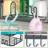 4 Pack Corner Shower Caddy,Stainless Steel Shower Shelf with Hooks,No Drilling Adhesive Corner Shower Shelves,Bathroom Shower Organizer Wall Mounted,Black In Australia - Darrahopens