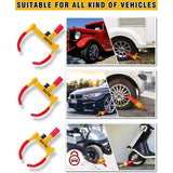 Universal Wheel Lock Heavy Duty Security Trailer Wheel Lock Tires Anti Theft for Car SUV Boat Motorcycle Golf Cart Great Deterrent Bright Color with 3 Keys