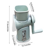 5 in 1 Rotary Cheese Grater with Handle, 2025 NEW Rotary Cheese Grater with Hand Crank, Multi-Function Gourmet Cheese Grater, 5 Kinds Of Knife Heads With Suction Cup Fixed