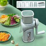 5 in 1 Rotary Cheese Grater with Handle, 2025 NEW Rotary Cheese Grater with Hand Crank, Multi-Function Gourmet Cheese Grater, 5 Kinds Of Knife Heads With Suction Cup Fixed