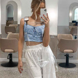 Hair Stylis Apron for Salon Barber Cross-back Hairdresser Waterproof Work Apron With 3 Pockets（White woven ribbon 30 silk short style）
