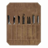 Chef’s Knife Roll Case, Waxed Canvas Cutlery Knives Holders Protectors, Home Kitchen Cooking Tools And Utensils Wrap Bag Wallet,  Travel Tool Roll Pouch  Khaki (Bag Only)