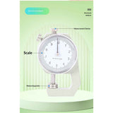Thickness Round Thickness Tester Dial Indicator Portable Measuring Jewelry Leather Board Equipment