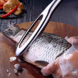 Fish Scale Remover, Stainless Steel Fish Scaler Easy Use Fish Descaler Tool,Fish Scaler Remover Lung Remover for Family Kitchen,Easy to Clean Kitchen Tool 2pcs