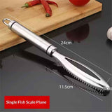 Fish Scale Remover, Stainless Steel Fish Scaler Easy Use Fish Descaler Tool,Fish Scaler Remover Lung Remover for Family Kitchen,Easy to Clean Kitchen Tool 2pcs