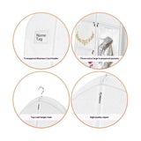 Portable 70" Wedding Dress Garment Bag with Bride Tote Bag 8'' Gusseted Dress Bags for Gowns Long  Dress Cover for Women, White