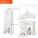 Portable 70" Wedding Dress Garment Bag with Bride Tote Bag 8'' Gusseted Dress Bags for Gowns Long  Dress Cover for Women, White