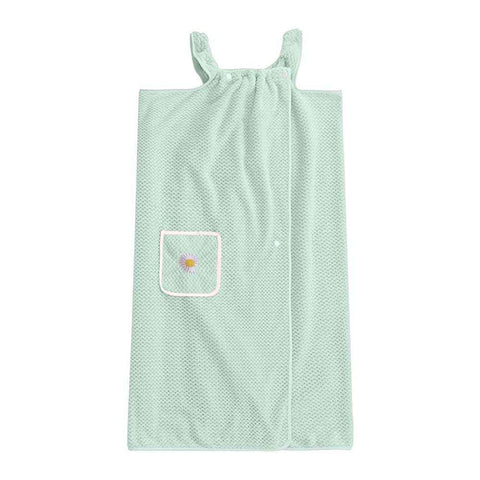 Dry Absorb Water Wearable Bath Towel, 2-in-1 bathrobe wearable bath towel for women After Shower  matcha green100*130cm