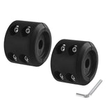 Winch Cable Hook Stopper, Rubber Winch Stopper for Wire & Synthetic Rope, with Stainless Steel Screws and Nuts Allen Wrench, (2-Pack black)