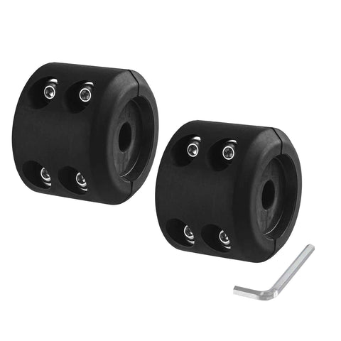 Winch Cable Hook Stopper, Rubber Winch Stopper for Wire & Synthetic Rope, with Stainless Steel Screws and Nuts Allen Wrench, (2-Pack black)