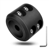 Winch Cable Hook Stopper, Rubber Winch Stopper for Wire & Synthetic Rope, with Stainless Steel Screws and Nuts Allen Wrench, (2-Pack black)