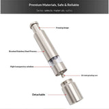 Stainless-Steel One-Handed Thumb Push Button Salt and Pepper Grinder For Black Pepper(Stainless steel spring built-in model)