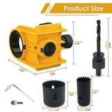 Door Lock Installation Kit,  For Metal or Wood Doors, 2 Adjustable Bushings, Easy Installation  with Hole Saw & Anti-Warp Backing Plates (Yellow)