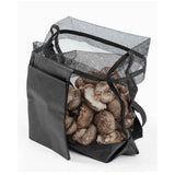 Mushroom Foraging Bag - Foraging Kit , Adjustable Shoulder Strap, Mushroom Basket with Smartphone Pocket - Mushroom Hunting Bag,(black)