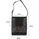 Mushroom Foraging Bag - Foraging Kit , Adjustable Shoulder Strap, Mushroom Basket with Smartphone Pocket - Mushroom Hunting Bag,(black)