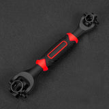 Universal Socket Wrench 8in 1 Wrench Multifunction Wrench Tool with 360 Degree Rotating Head, Spanner Tool for Home and Car Repair（Black）