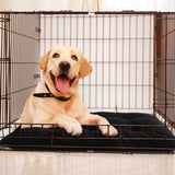Chew Proof Indestructible Dog Beds for Aggressive Chewers,Durable Dog Crate Pad,Washable Tough Pet Mats for Kennel,Black,S 43*58cm