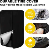 Tire Covers for Storage Large Tire Storage Bags Waterproof for Outdoor Indoor Update (Holding 4 Tires Up, Diameter 32")