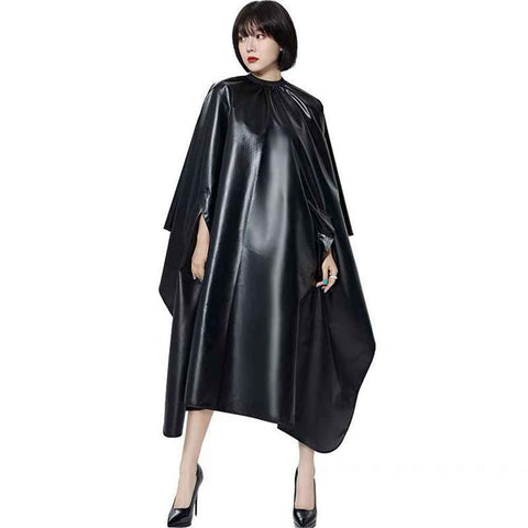 Professional Hair Chemical Hair Shawl Waterproof Bleach Proof Hair Color Dye Shawl, Cape Adjustable Neck Part for Adults and Youth (black)