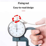 Dial Thickness Gauge, 0-10mm x 30mm / 1.18-inch Flat Head Thickness, Precision Round Dial, Indicator, Measuring Tool for Paper Leather Cloth Paper, Film, Wire 1 Pcss