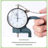 Dial Thickness Gauge, 0-10mm x 30mm / 1.18-inch Flat Head Thickness, Precision Round Dial, Indicator, Measuring Tool for Paper Leather Cloth Paper, Film, Wire 1 Pcss