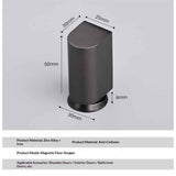 Silent Magnetic Door Stoppers - Matte Black Door Stopper, Stainless Steel Windproof Heavy Duty Gripper, Adjustable Height for Door Gaps, Keep Door Open