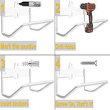 Ladder Hanger for Garage Wall, Ladder Storage Strollers and Folding Chair, Heavy Duty Lader Holder Rust Proof