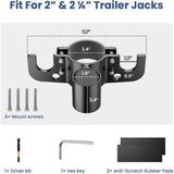 Upgraded Trailer Towing Organizer, 7 Way Plug Heavy Duty Trailer Chain Wire Harness Holder, Anti-Rust High Hardness Aluminum Metal RV Accessories