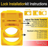 Door Lock Installation Kit, Hole Saw Set with Arbor Positioning Frame Guide Template, Door Lock Hole Cutter for Wood Doors