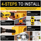 Door Lock Installation Kit, Hole Saw Set with Arbor Positioning Frame Guide Template, Door Lock Hole Cutter for Wood Doors
