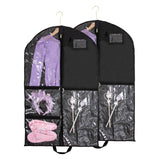 40Inch Garment Bag for Hanging Clothes, Waterproof Dance Costume Bags, Gusseted Hanging Garment Bags for Travel Storage, Kids Garment Bag, Garment Bag for Dance Competitions（Black-2 pack, oniy bag)
