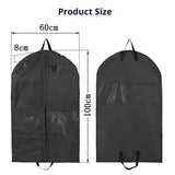 40Inch Garment Bag for Hanging Clothes, Waterproof Dance Costume Bags, Gusseted Hanging Garment Bags for Travel Storage, Kids Garment Bag, Garment Bag for Dance Competitions（Black-2 pack, oniy bag)