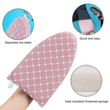 2 pack Garment Steamer Ironing Gloves Anti Steam Glove Heat Resistant Garment Steamer Mitt, Garment Steam Accessories for Clothes，pink