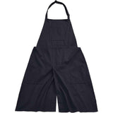 Pottery Apron Split Leg Long Artist Painting Aprons with 3 Pockets for Ceramics Clay Women Men（black）